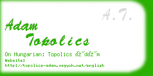 adam topolics business card